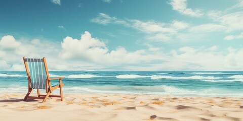 Beach background with blue sea and sand
