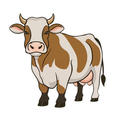Cow flat illustration image