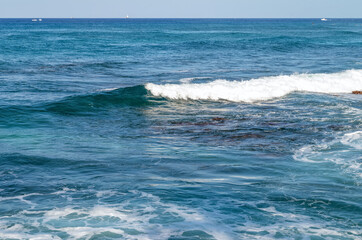 Waves Breaking on a Coral Reef in Hawaii.