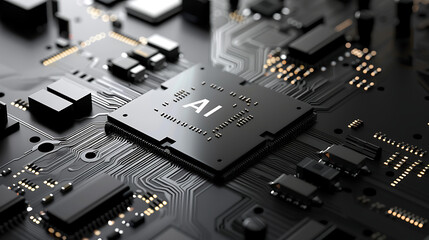 Future in Focus: A High-Resolution Photo of an AI Microchip
