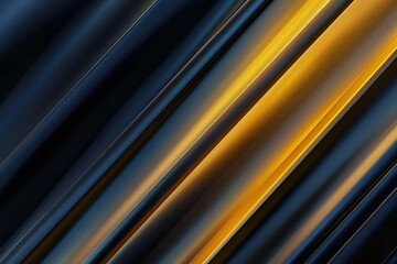 Obraz premium Abstract background featuring smooth diagonal lines in shades of gold and blue, creating a stylish and modern design suitable for various projects