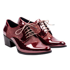 pair of shoes isolated on transparent background, clipping path, png,