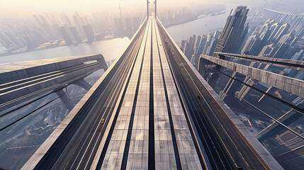 Fototapeta premium Symmetrical Splendor: Architectural Marvel of a Bridge