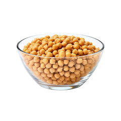 bowl of beans isolated on transparent background, clipping path, png,