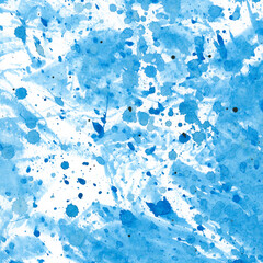 Blue Abstract Watercolor Texture Background with Artistic Design and Creative Pattern