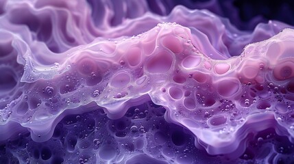 purple gradient soft bubble porous material structure fluid wavy pattern with curvy lines background