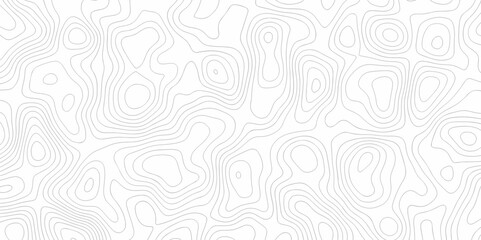 Vector geography landscape Topo contour map on white background, Topographic contour lines. Seamless pattern with lines Topographic map. Geographic mountain relief diagram line wave carve pattern.