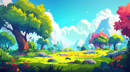 Fototapeta premium cartoon nature illustration