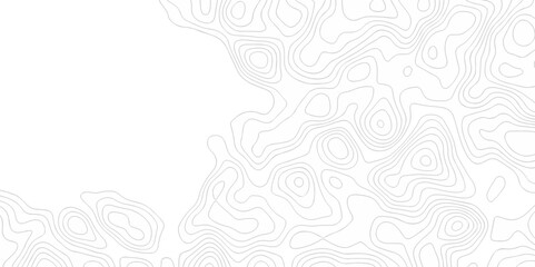 Vector geography landscape Topo contour map on white background, Topographic contour lines. Seamless pattern with lines Topographic map. Geographic mountain relief diagram line wave carve pattern.