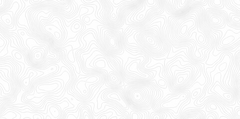 Vector geography landscape Topo contour map on white background, Topographic contour lines. Seamless pattern with lines Topographic map. Geographic mountain relief diagram line wave carve pattern.