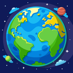 Naklejka premium earth in space