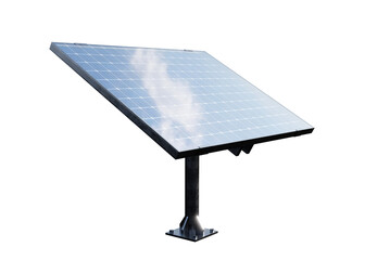 Top view of solar panel isolated on transparent background