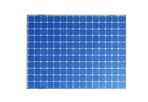 High angle view of solar panel on transparent background