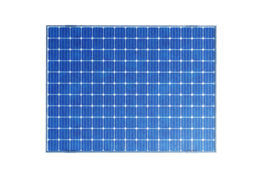 High angle view of solar panel on transparent background