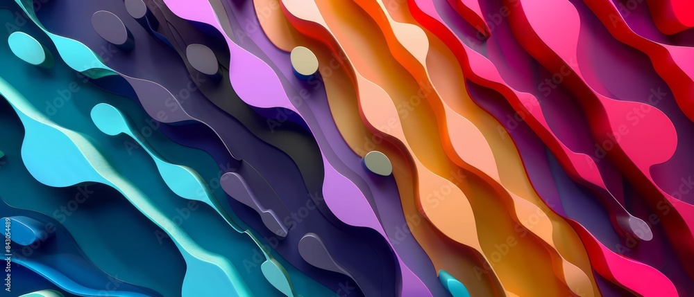 Poster abstract colorful wavy pattern background design
