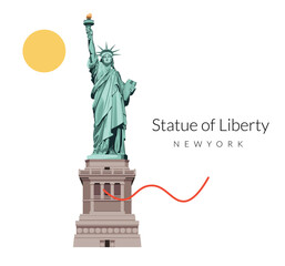 Statue of Liberty - NewYork- Stock Illustration © Design Praxis