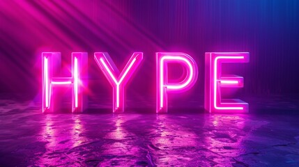 Pink LED Social media hype concept art poster.