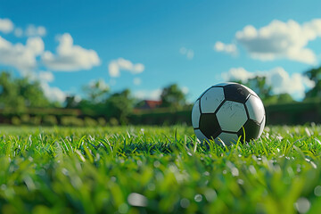 soccer ball on green grass