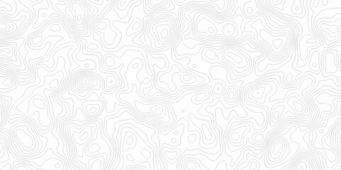 Vector geography landscape Topo contour map on white background, Topographic contour lines. Seamless pattern with lines Topographic map. Geographic mountain relief diagram line wave carve pattern.