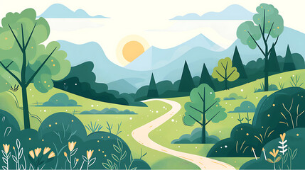 Naklejka premium landscape illustration