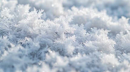 Snow with a rough crystalline surface