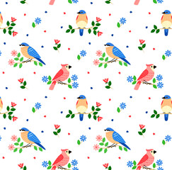 Fototapeta premium seamless pattern with birds