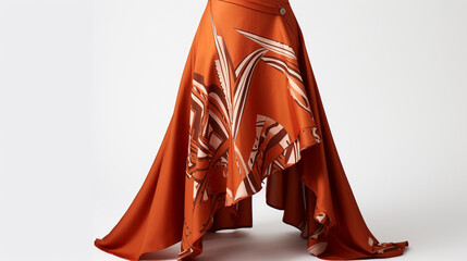 3d render of a red and yellow skirt