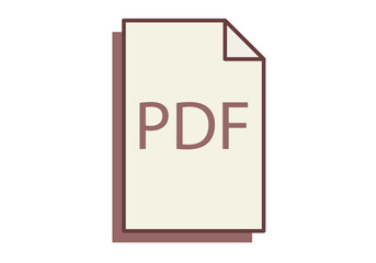 Icono de documento o archivo pdf rojo