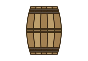 Barril o barrica de madera de una bodega