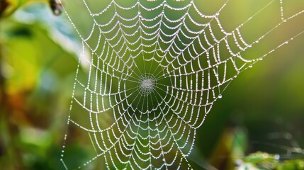 Partially Constructed Spider Web