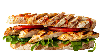 sandwich on a white background