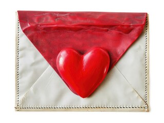 red envelope with red heart