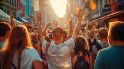 Joyful Celebration Soccer Championship in the city