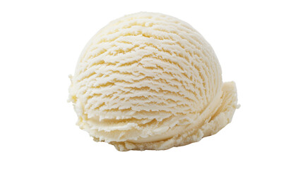 vanilla ice cream on white