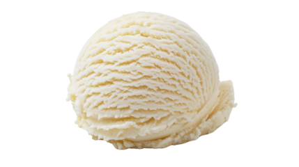 vanilla ice cream on white