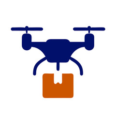  a flying drone making a delivery.