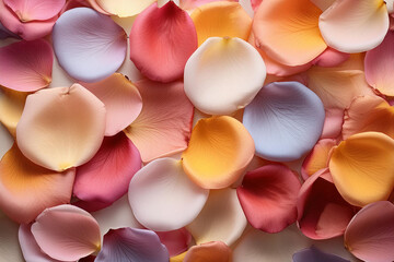 Background of colorful rose petals