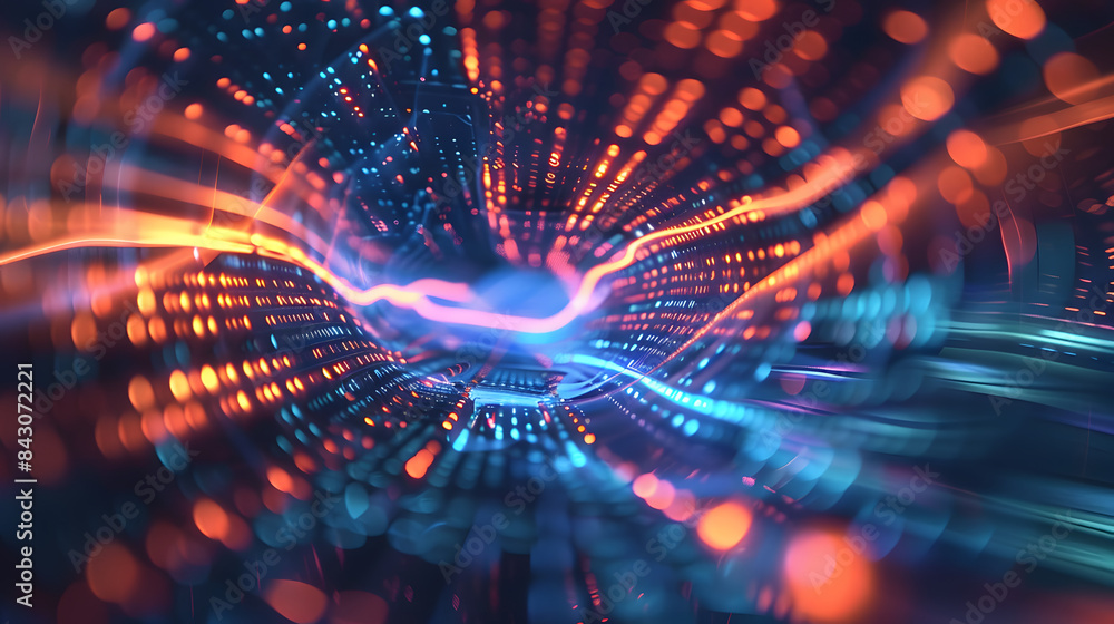 Poster data stream concept abstract background