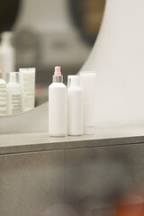 Hair Care Products on Salon Counter