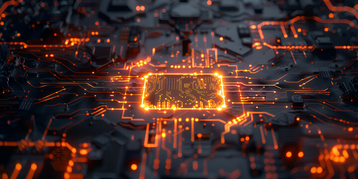 Modern circuit technology background