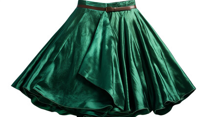 green skirt isolated on white background