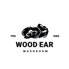wood ear mushroom logo illustration suitable for vegetable shops and gardens