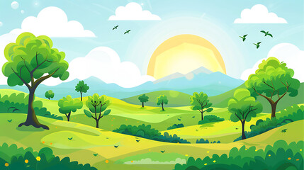 Obraz premium landscape illustration