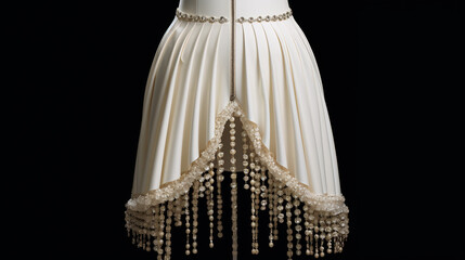 white pearls skirt