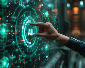 AI-developer, A man of the future who works with Artificial Intelligence