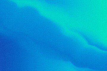 Teal green blue grainy color gradient background glowing noise texture cover header poster design. copy space.
