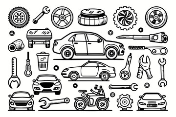 Fototapeta premium icon, car, transport, vehicle, bus, transportation