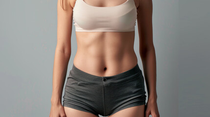 Before and after weight loss: thanks to diet, exercises, and liposuction, the woman lost extra weight and got a toned abdomen.