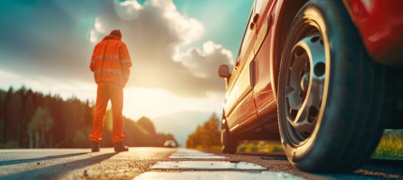 Roadside Assistance Service Banner - Quick Response and Reliable Help - Automotive Emergency Aid