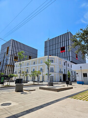 Vertical perspective of Creative Digital City in Guadalajara, featuring modern architecture and a bustling urban environment